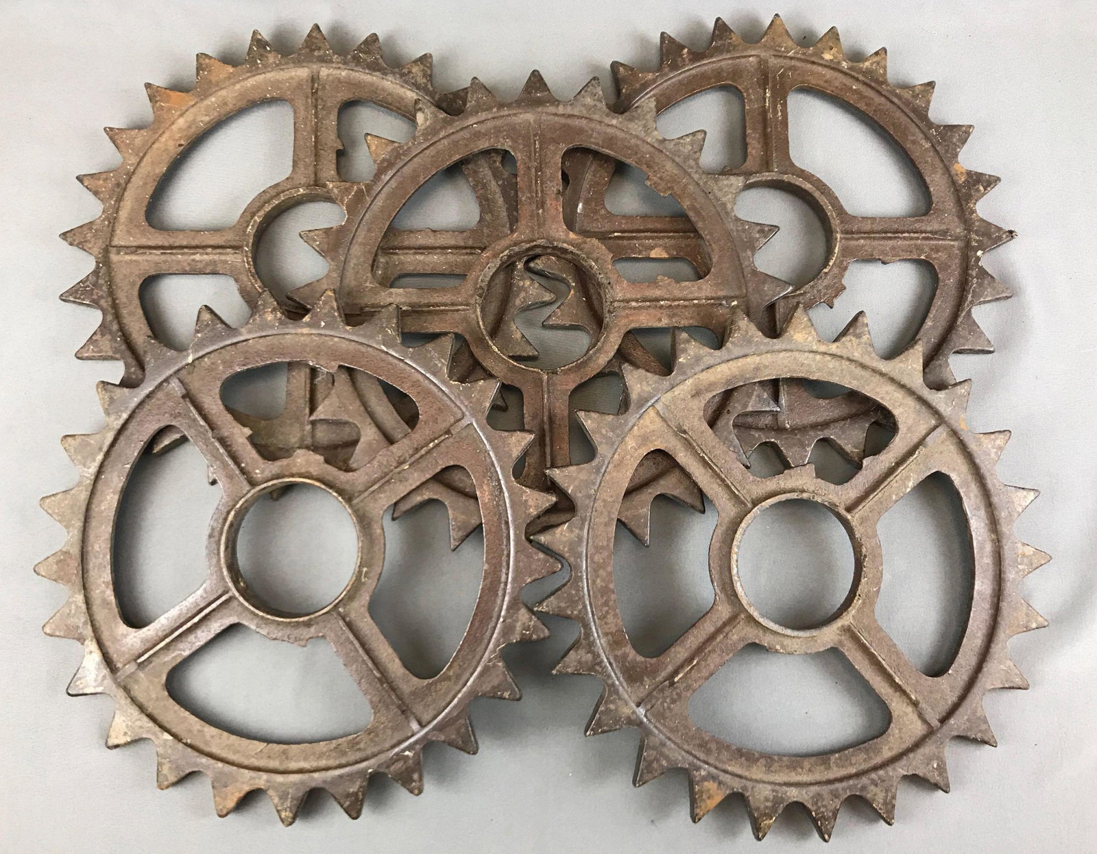Group of 5 : Vintage Industrial Gears: 15 inch diameter