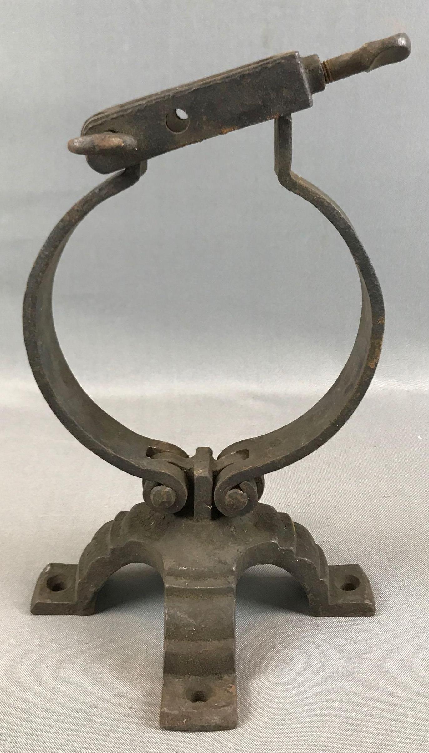 Antique Cast Iron Tool: 10 inches tall