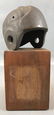 Vintage Cast Iron Football Helmet on Base