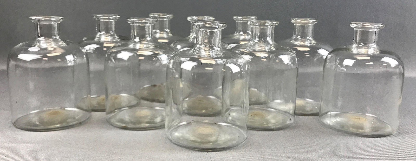 Set of 10 : Vintage Apothecary Jars: 5 1/2 inches tall
