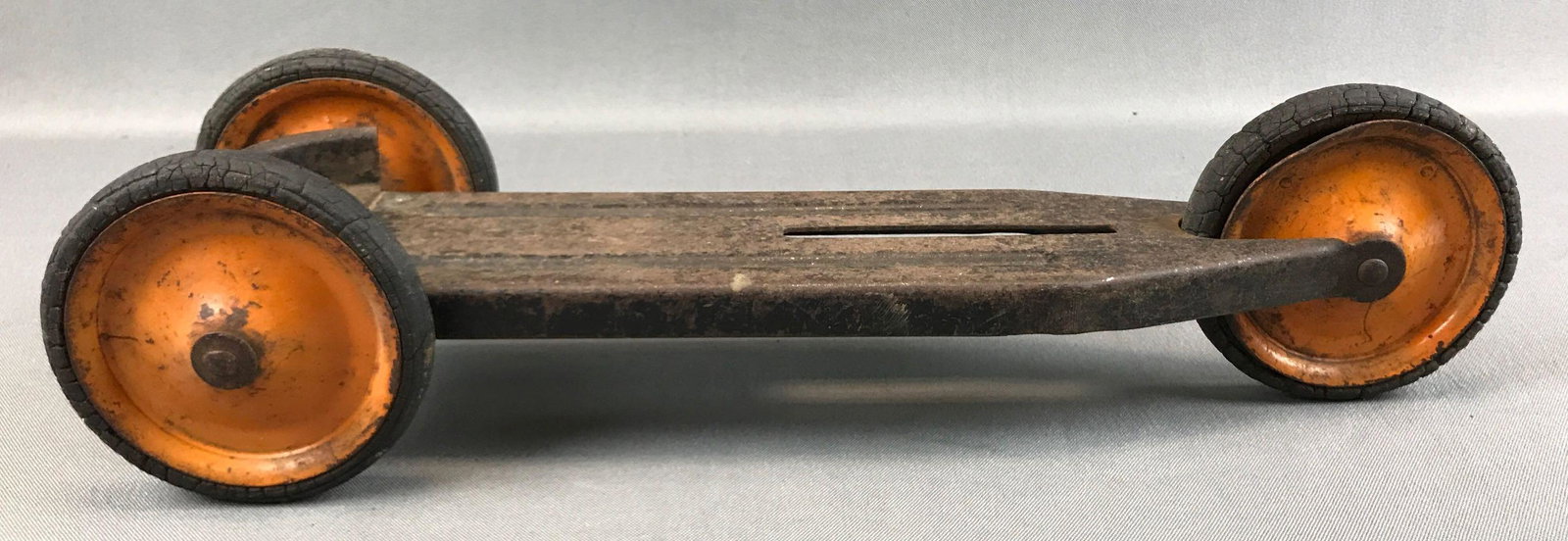 Vintage 3-wheel Roller Skate: 15 inches long; missing length adjustment