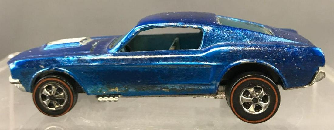Hot Wheels Redlines Custom Mustang Die-Cast Vehicle: 1967, blue body