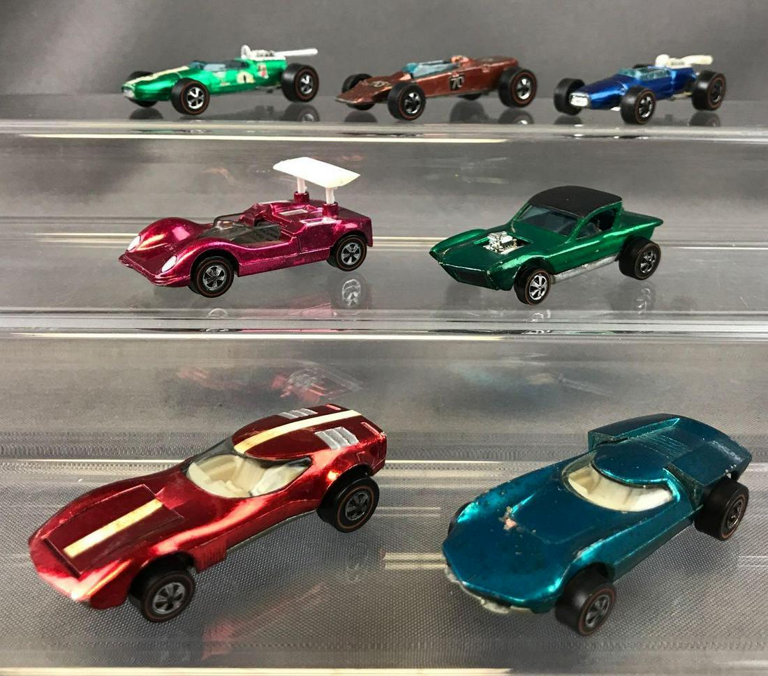 Group of 7 Hot Wheels Redlines Die-Cast Vehicles: Some classics