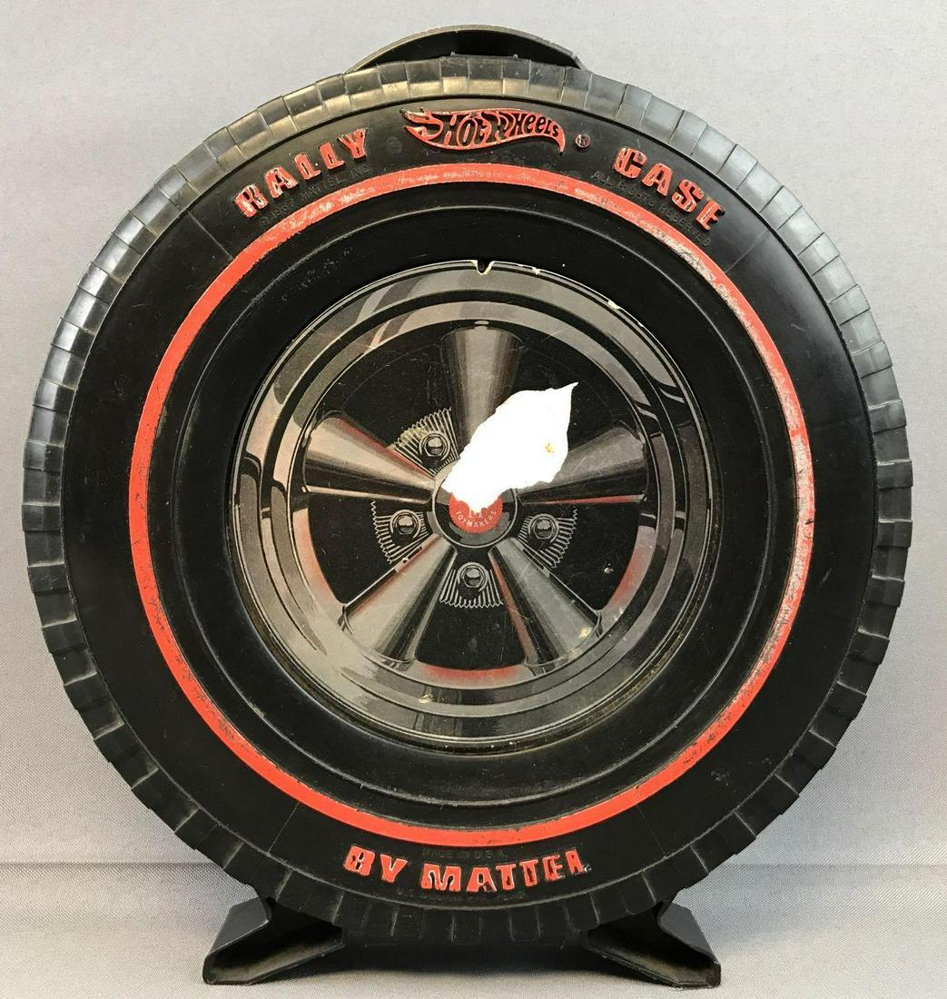 Hot Wheels Rally Case and Contents: 10x11x1.75 inches, contains 16 Hot Wheels Redlines Die-Cast Vehicles-1969 Carabo, 1973 El Rey, 1969 Police Cruiser, and more