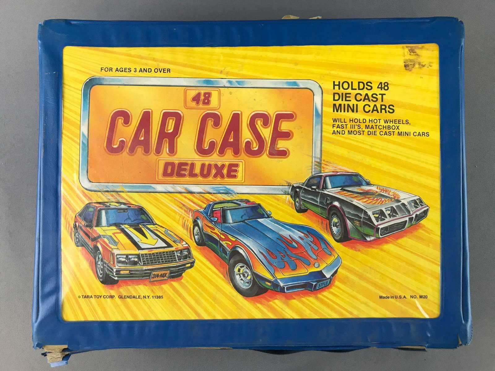 Tara Toy Corp 48 Car Case and Contents-48 Matchbox: Case measures 12.75x10x3 inches, damaged