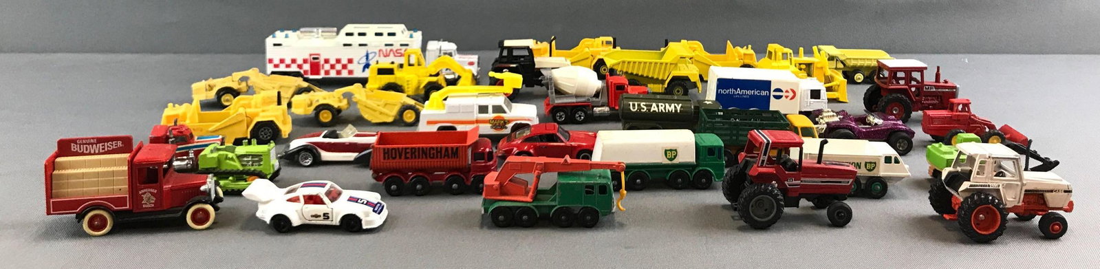 Group of die cast vehicles: Used condition. Tractors, trucks, construction equipment and more