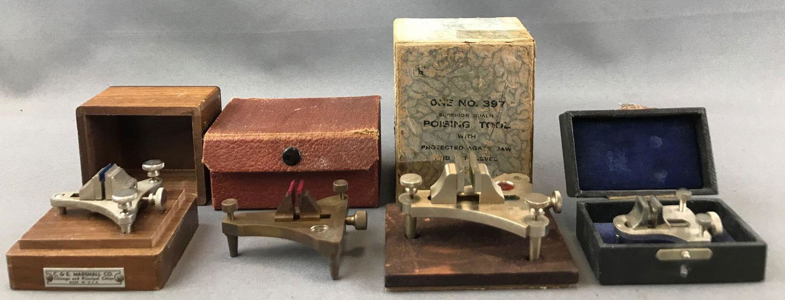 Lot of 4 : Vintage Watchmaker's Poising Tools (1 of 16)