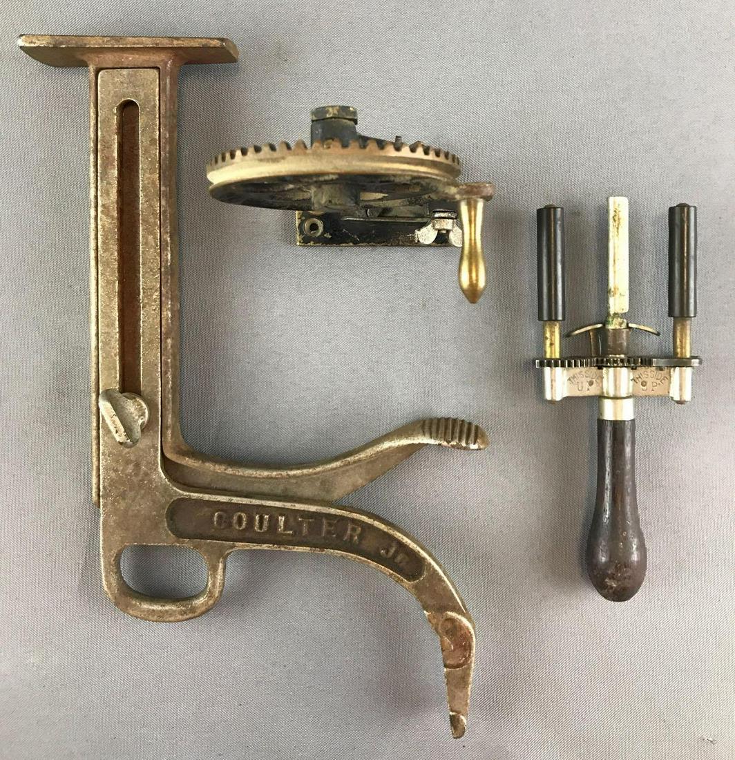 Group of 3 Vintage Tools : Shoe Stretcher, Hand Drill, (1 of 7)