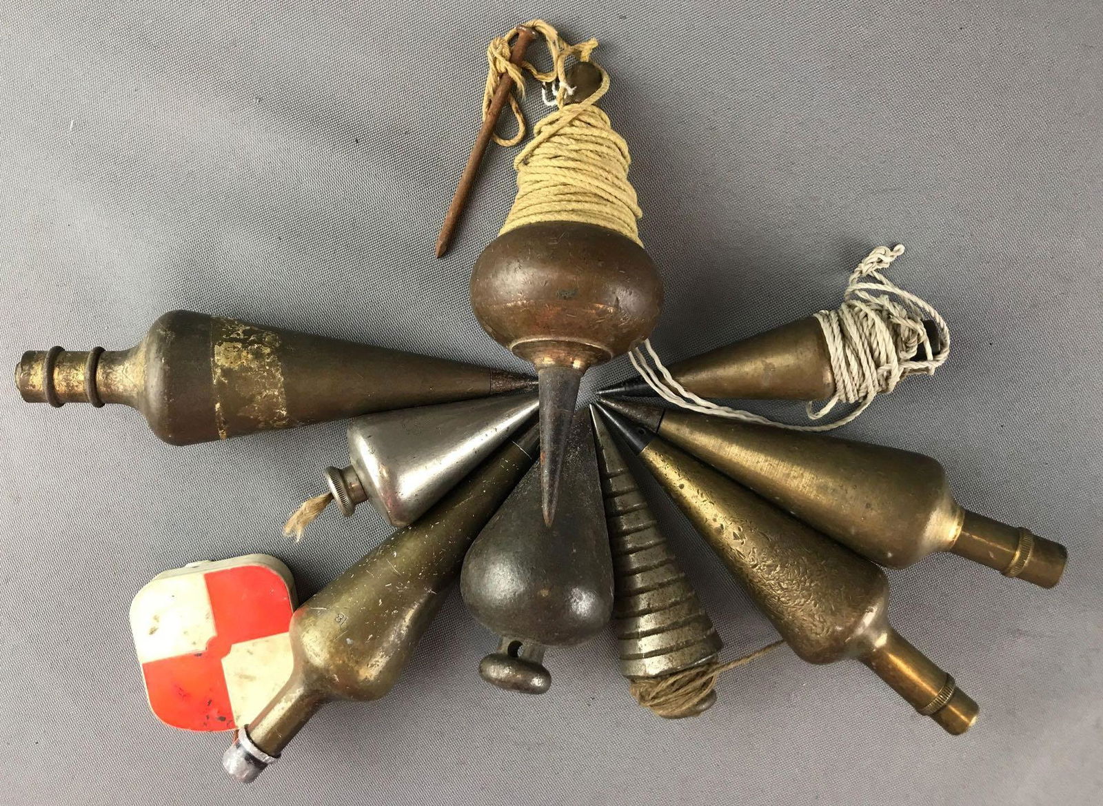 Group of 9 : Vintage/Antique Plumb Bobs (1 of 4)