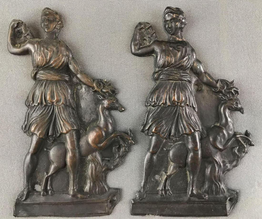 Group of 2 : Metal Wall Plaques - Greek Goddess, (1 of 2)