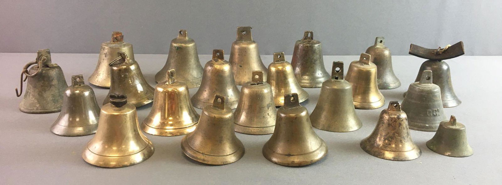 Group of 21 : Antique Brass Bells (1 of 7)