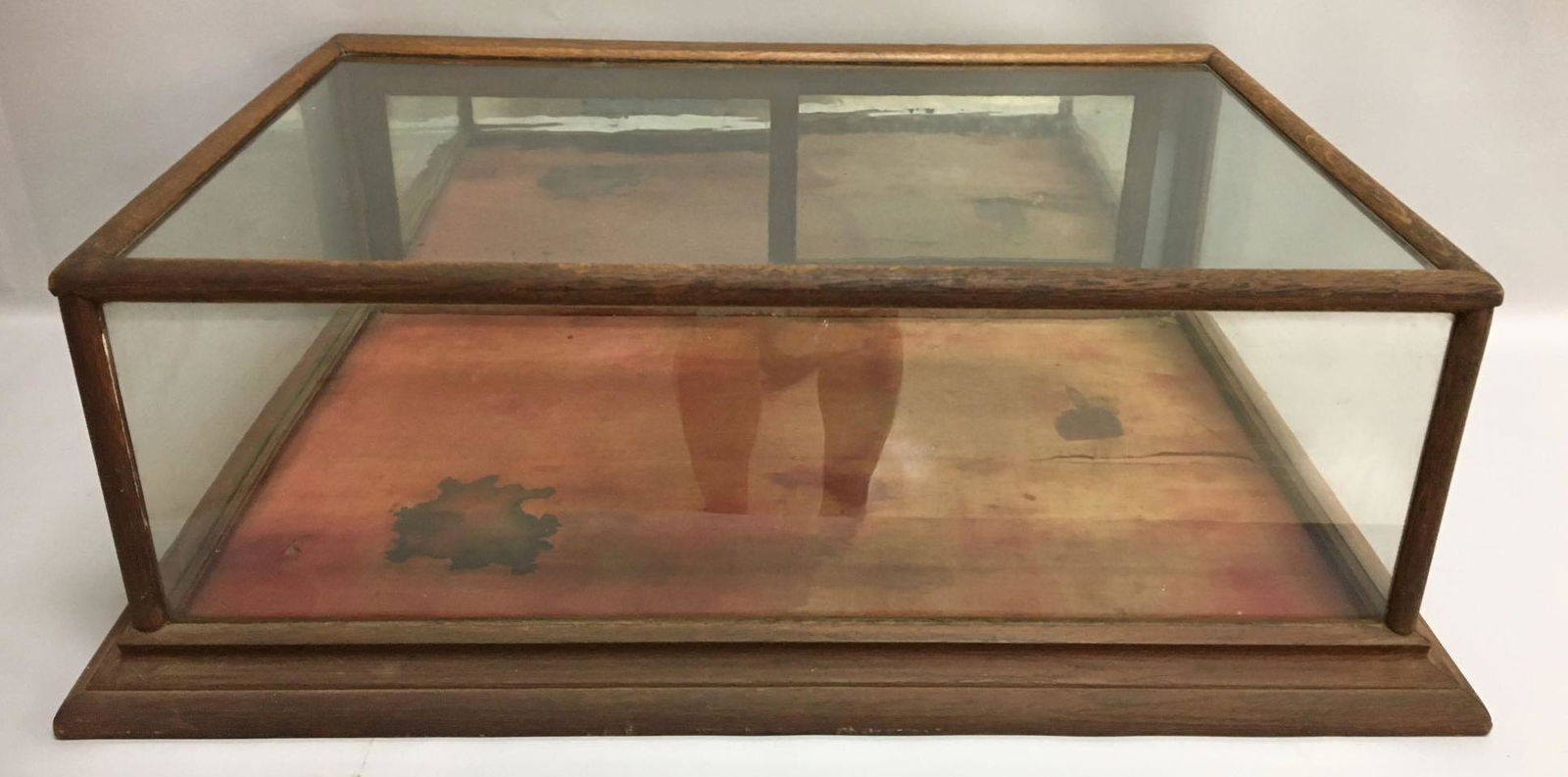 Antique Wood and Glass Tabletop Showcase (1 of 3)