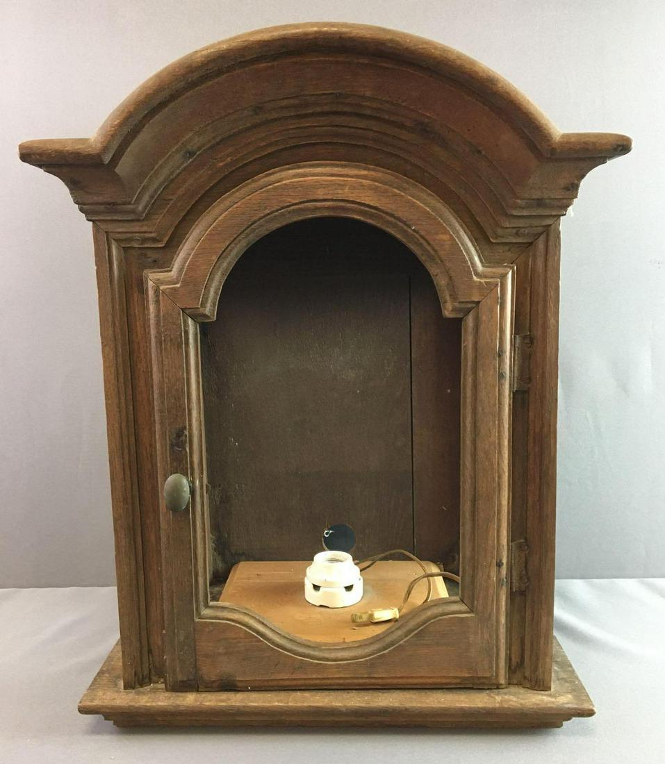Antique Wood and Glass Tabletop Cabinet (1 of 5)