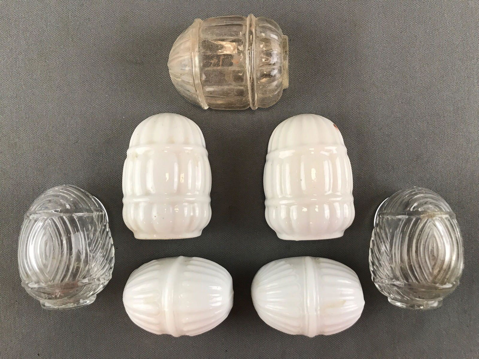 Group of 7 : Vintage Glass Bird Feeders (1 of 2)