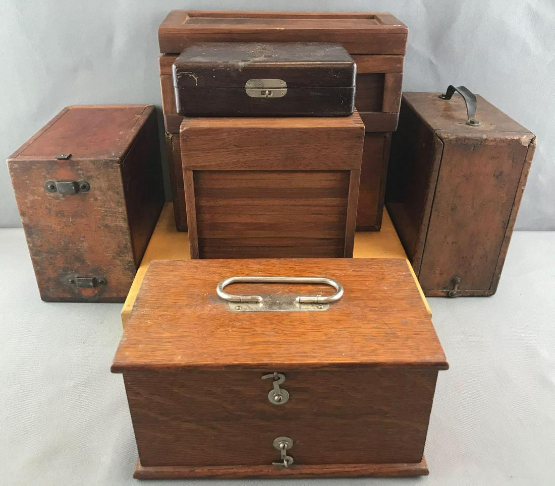 Group of 8 : Vintage Wooden Boxes (1 of 9)