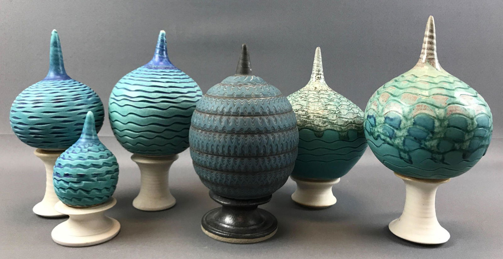 Group of 6 : Handcrafted and Painted Art Pieces (1 of 6)