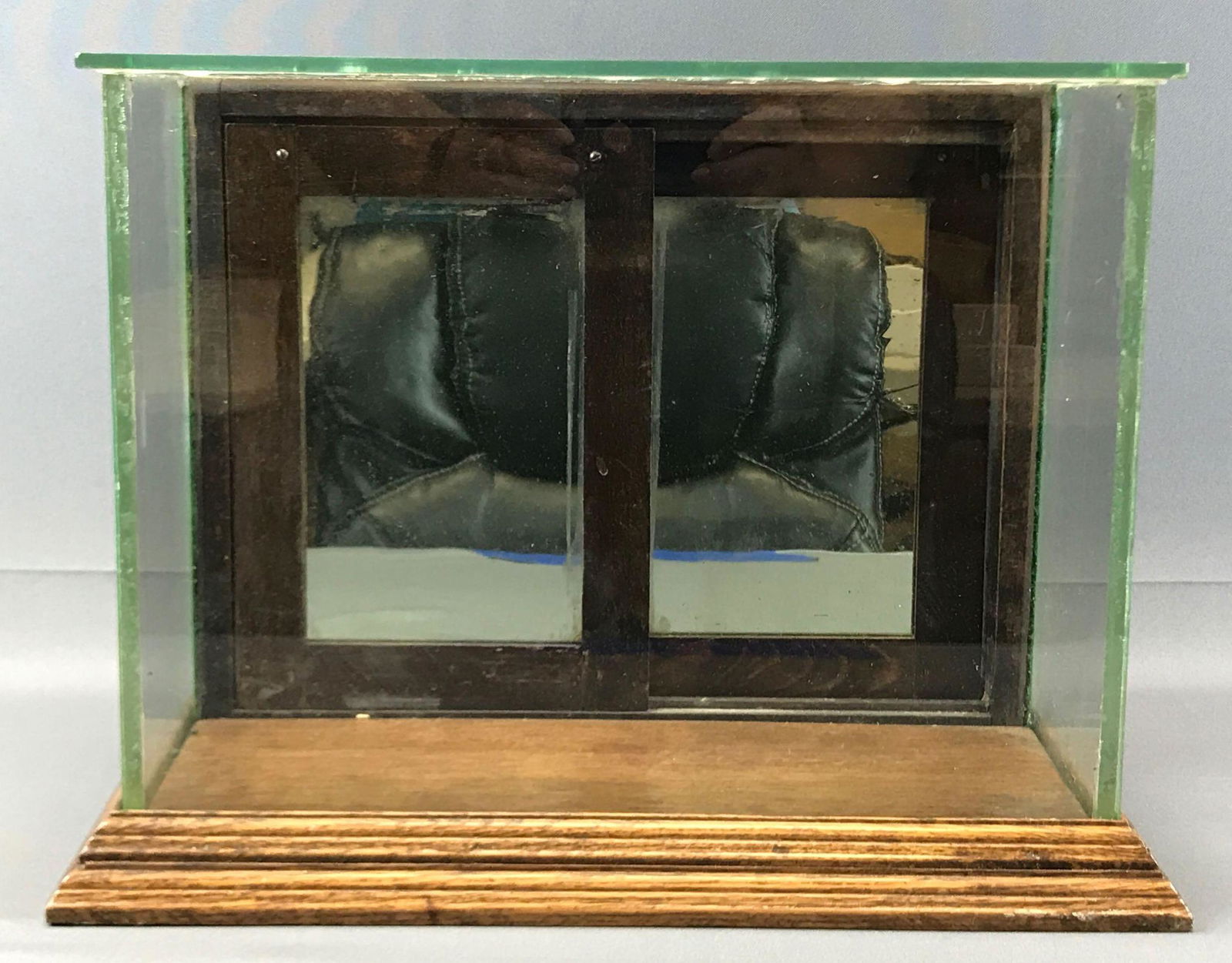 Antique Glass and Wood Countertop Display Showcase (1 of 5)