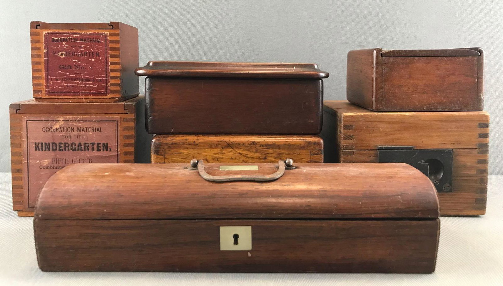 Group of 7 : Assorted Vintage/Antique Wooden Boxes (1 of 11)