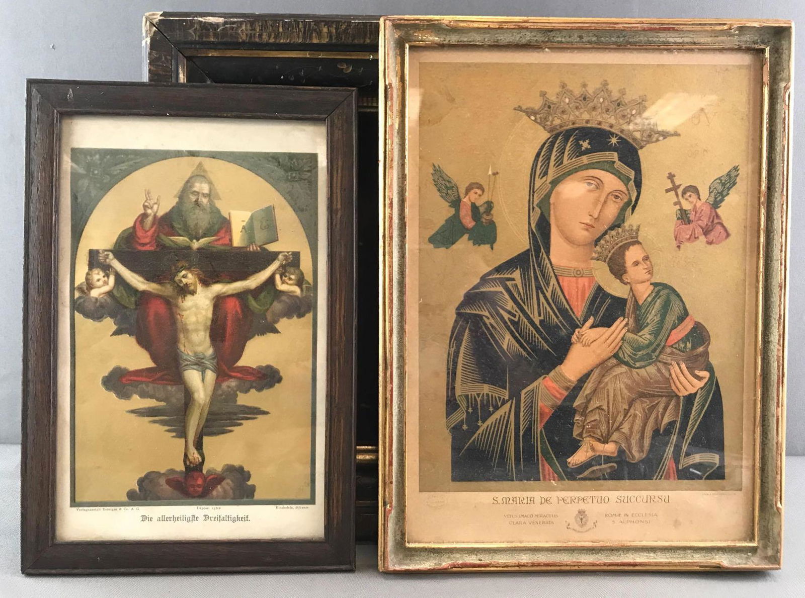 Group of 3 Pieces : Framed Religious Art + Empty Shadow (1 of 15)