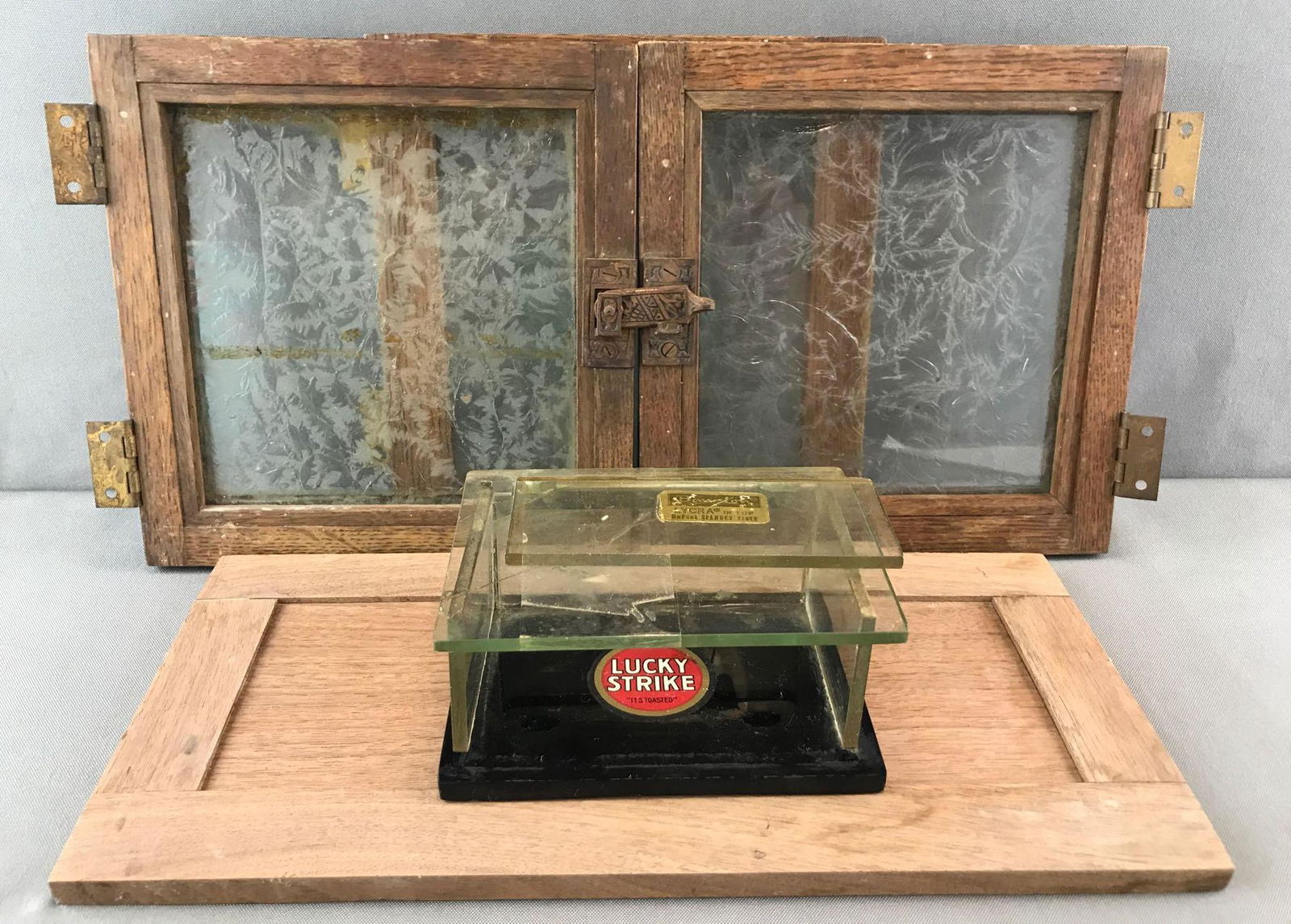 Group of 5 : Antique/Vintage Etched Glass Cabinet Doors (1 of 11)