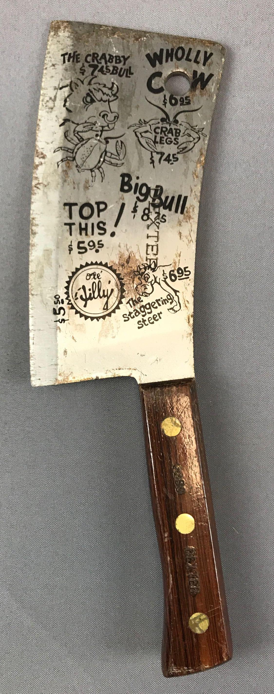 Vintage Meat Cleaver "Menu" (1 of 3)