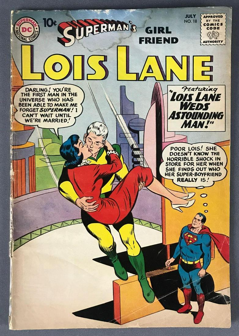DC Comics Supermans Girl Friend Lois Lane No. 18 comic: July 1960, Silver Age, $.10, bagged and boarded.