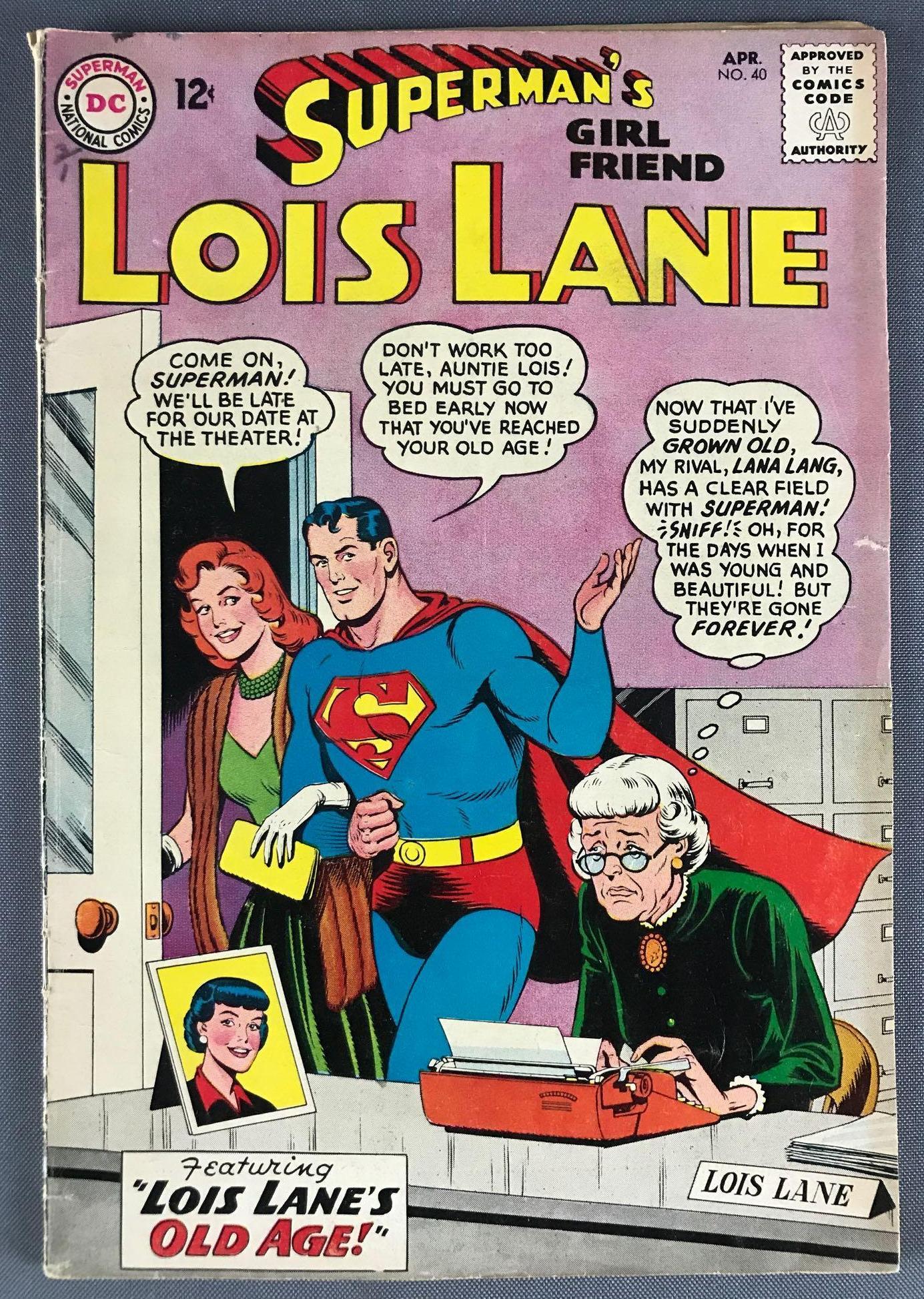 DC Comics SupermanÕs Girl Friend Lois Lane No. 40 comic: Apr. 1963, Silver Age, $.12, bagged and boarded.
