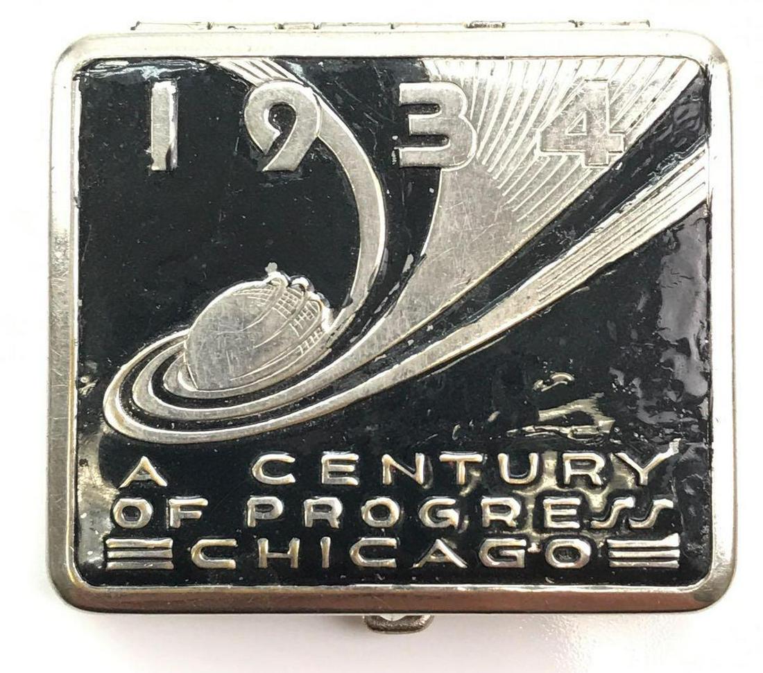 1934 Souvenir A Century of Progress Double Side Compact (1 of 4)