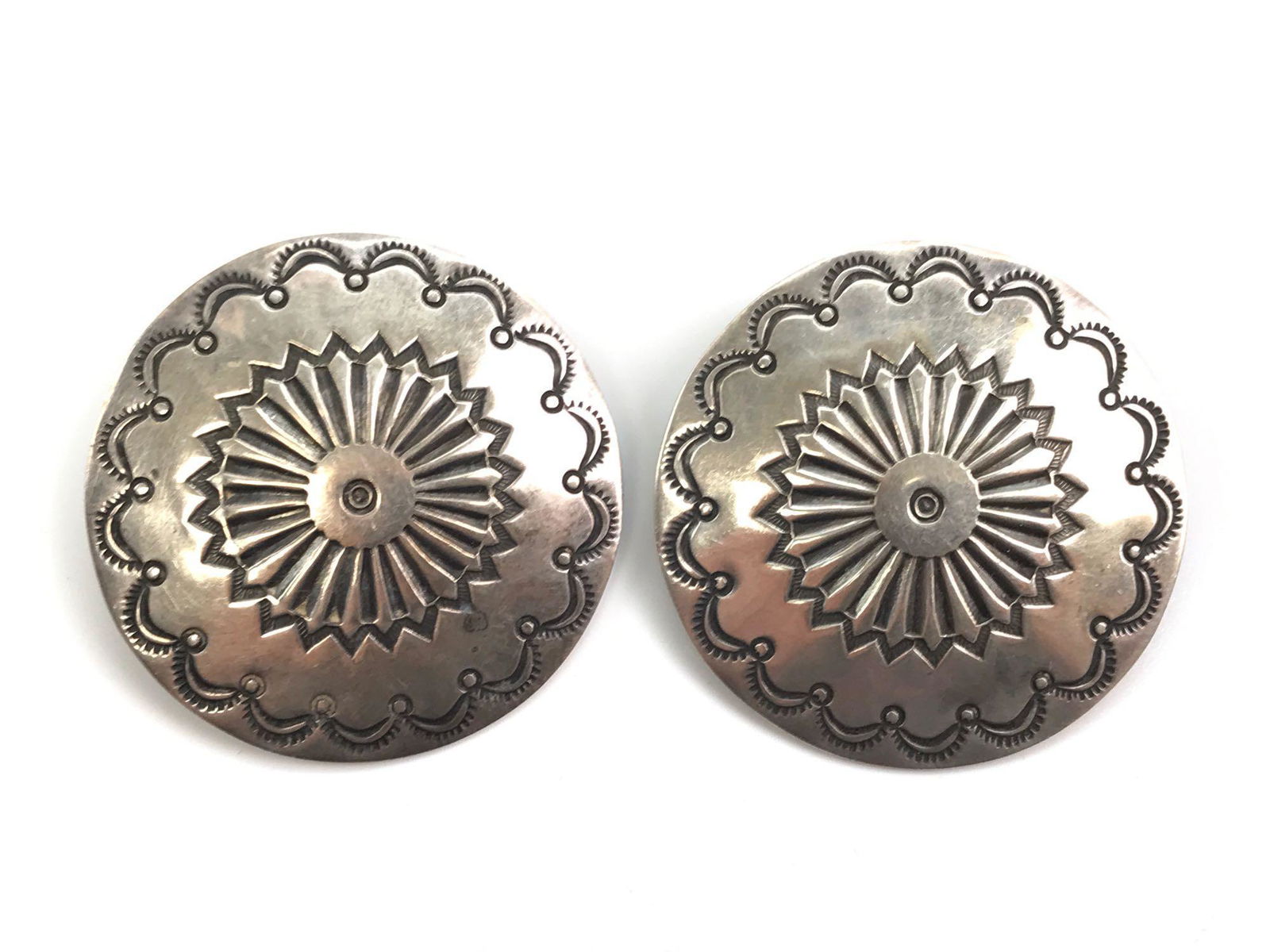 Pair of Vintage Sterling Silver Brooches - Artist (1 of 3)