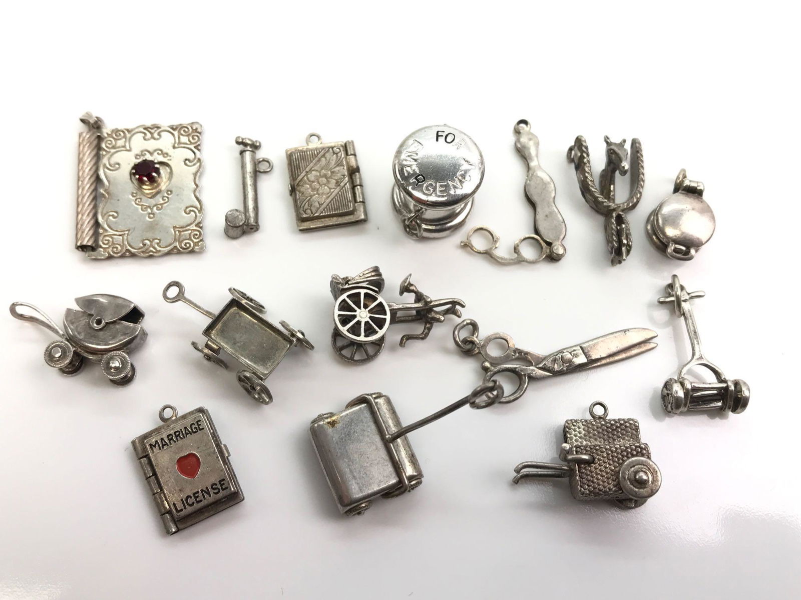 Collection of 15 : Vintage Sterling Silver "Moveable" (1 of 4)