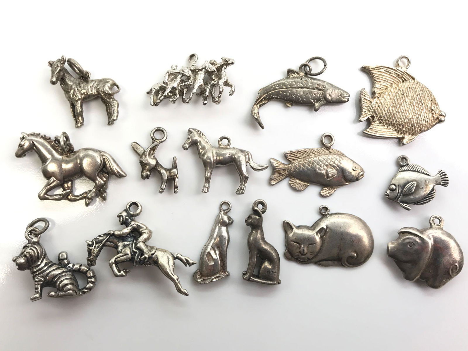 Collection of 15 : Vintage Sterling Silver "Pet" Charms (1 of 3)