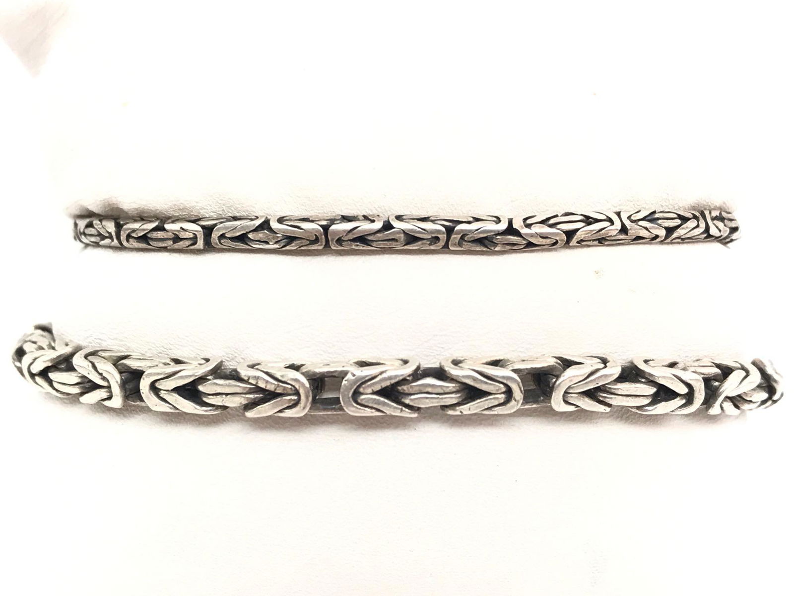 Lot of 2 : Vintage Sterling Silver Byzantine Chain (1 of 3)