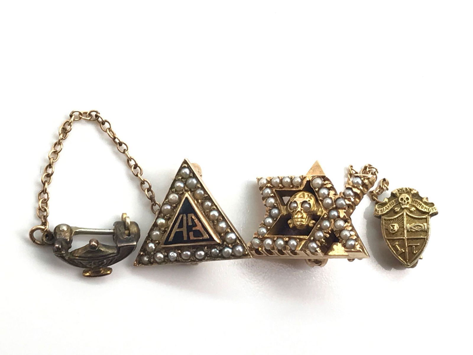 Lot of 2 : Service Lapel Pins -10k Yellow Gold, Enamel (1 of 5)