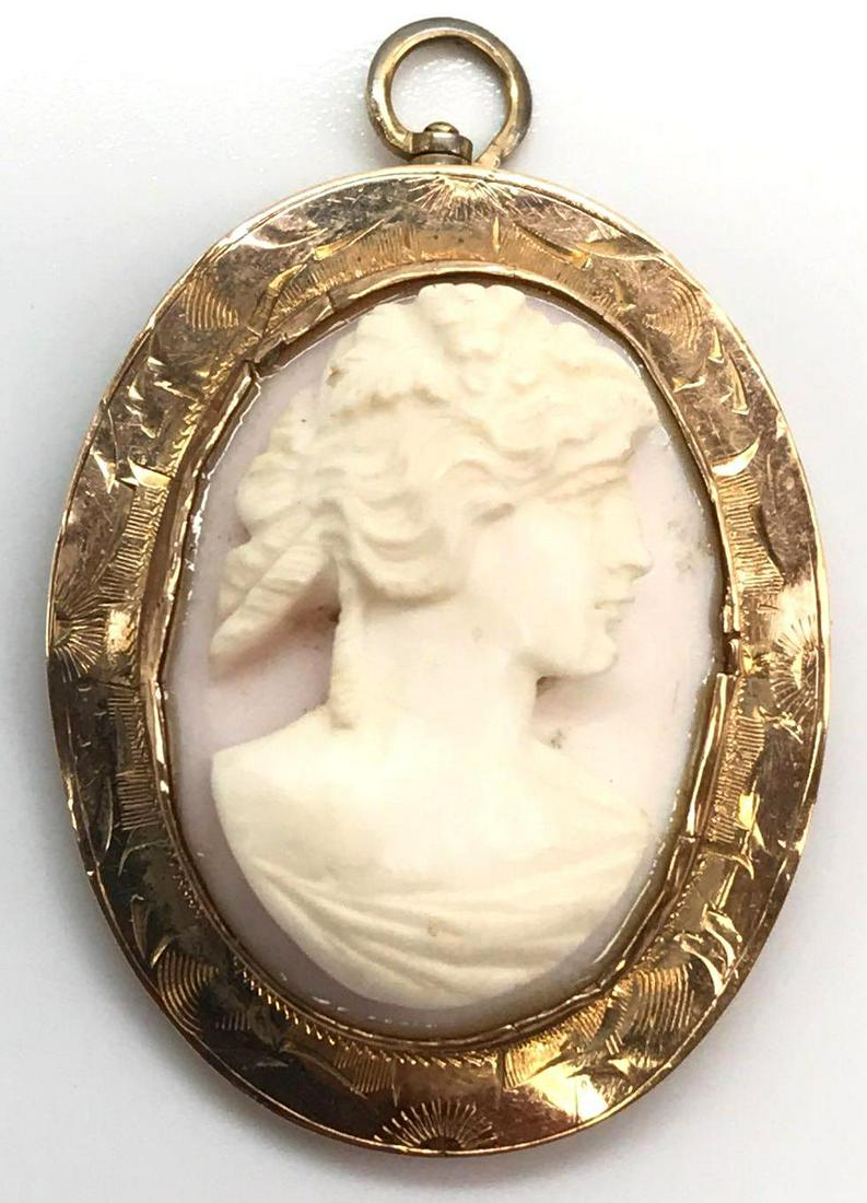 Antique Victorian Carved Cameo Pendant/ Brooch (1 of 5)
