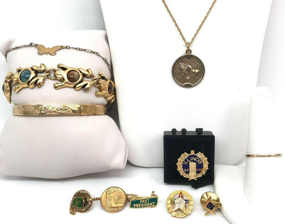 Vintage Gold Filled Collection - Service Pins, Bangle, (1 of 12)