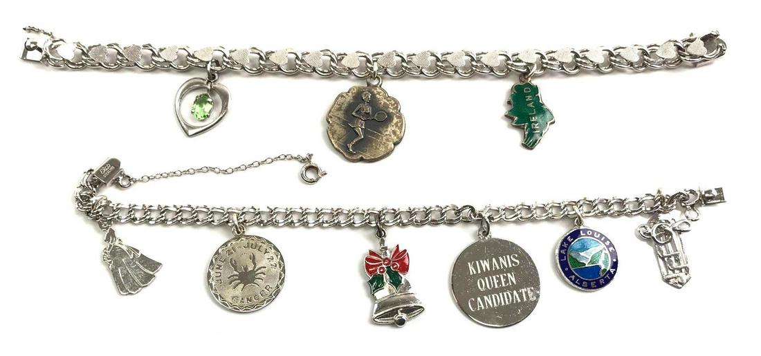 Lot of 2 : Sterling Silver Charm Bracelets - "Carla" (1 of 2)