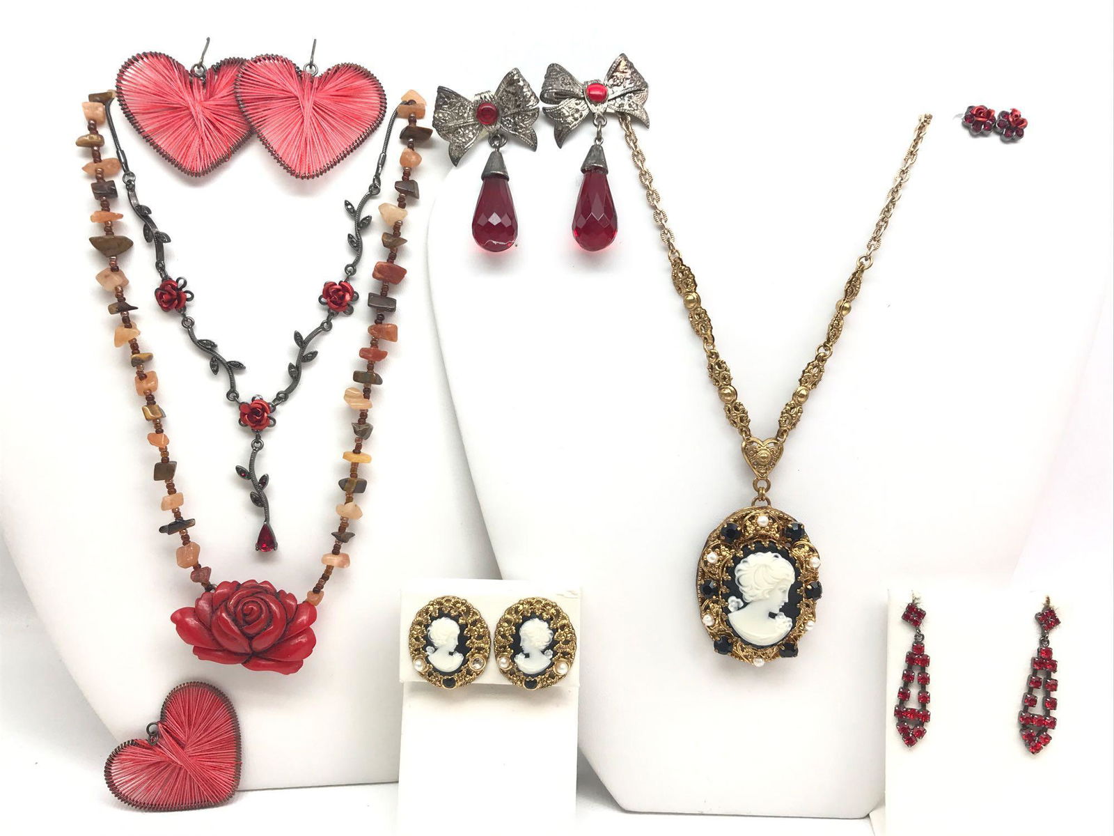 Costume Jewelry Collection - Shades of Red + Black (1 of 8)