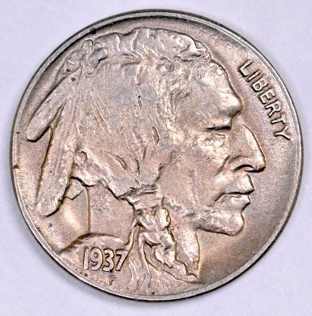 1937 D 3 Legged Buffalo Nickel Sep 26 2020 Matthew Bullock Auctioneers In Il