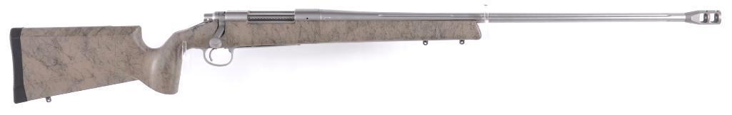 Remington Model 700 CDL SF 7mm Cal. Bolt Action Rifle: Serial Number S6585365, Remington 700 7MM Rem Mag Stainless Steel 26" Fluted Barrel. Stock is nice Walnut and has pillar block with epoxy bedding. J.P. Compensator reduces recoil 40%. Stock on rifle i