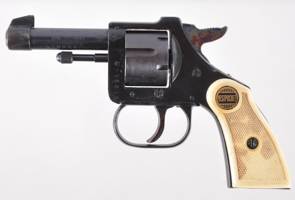Rosco Arms Vest Pocket .22 Cal. Revolver with Leather: Serial Number 519964, 2 1/2 inch Barrel