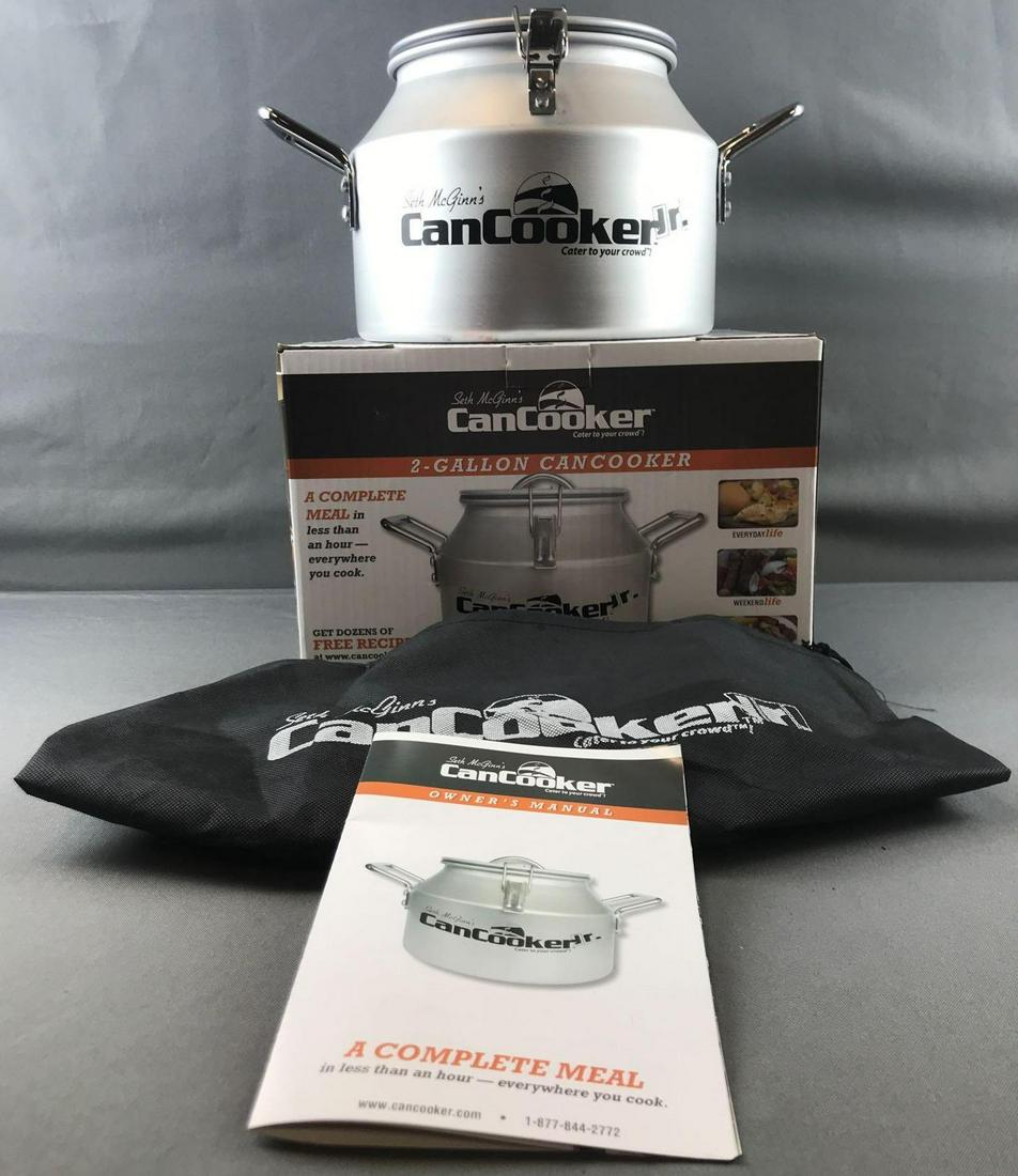Seth McGinns 2-Gallon Can Cooker in original packaging: NIB, 13x12x8.5 inches