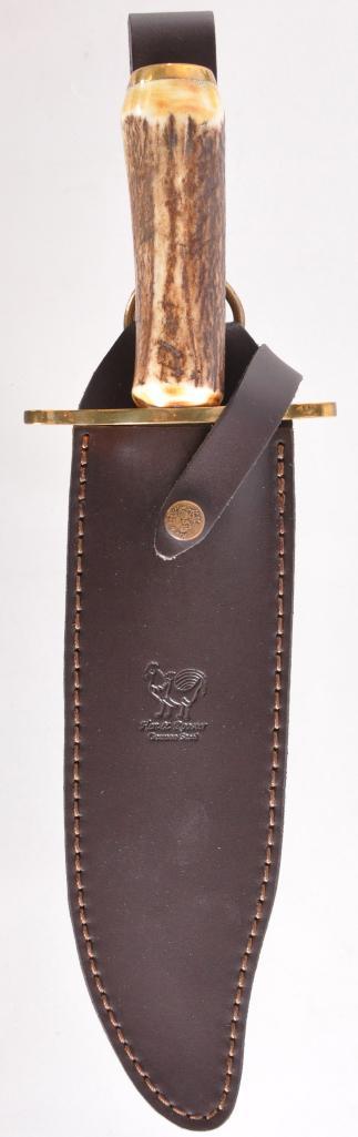 Hen and Rooster HR-5007 Bowie Knife with Stag Handle: Overall Length 14 1/4 inches, Includes Box