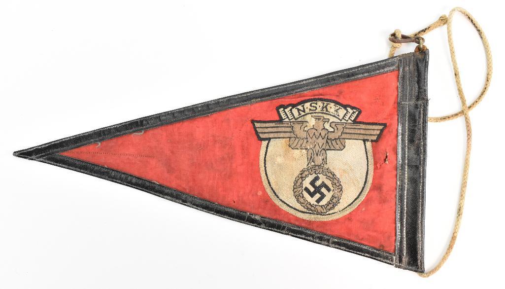 WW2 German Original NSKK Car Pennant: 6 1/4 x 11 3/4 inches