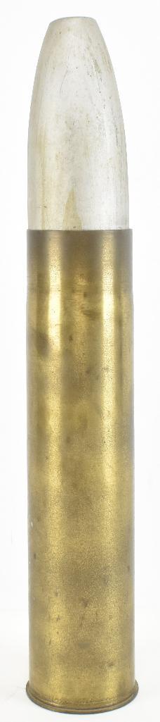 Decommissioned 75mm Gun Artillery Round: 19 3/4 x 3 1/2 inches