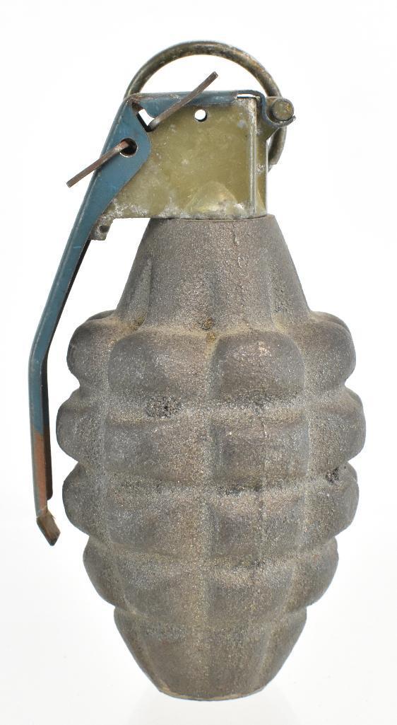 Decommissioned US Army Hand Grenade: 4 1/2 x 2 1/2 inches