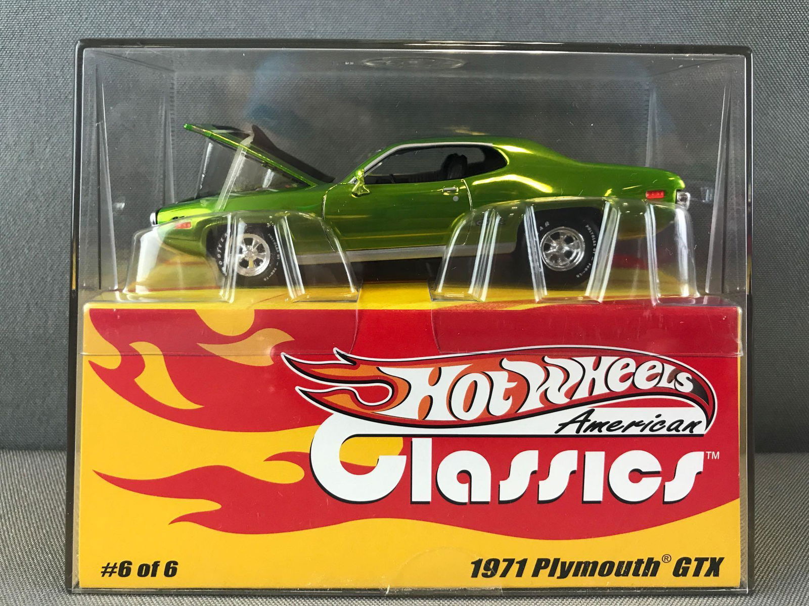 Hot Wheels American Classics 1971 Plymouth GTX die-cast: New in original packaging, 1/43 scale