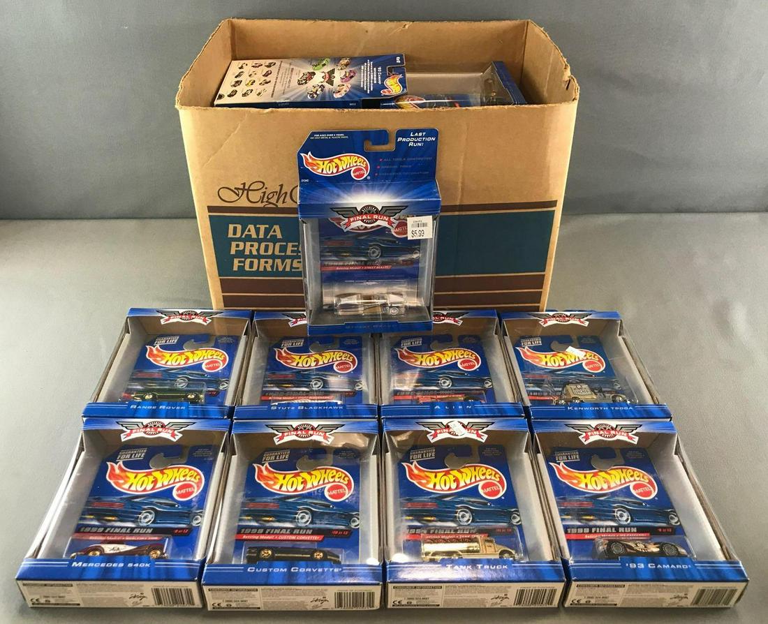 Group of 25+ assorted Hot Wheels die-cast vehicles in: Final Run Retiring Models- includes Mercedes 540K, Alien, Stutz Blackhawk, and more