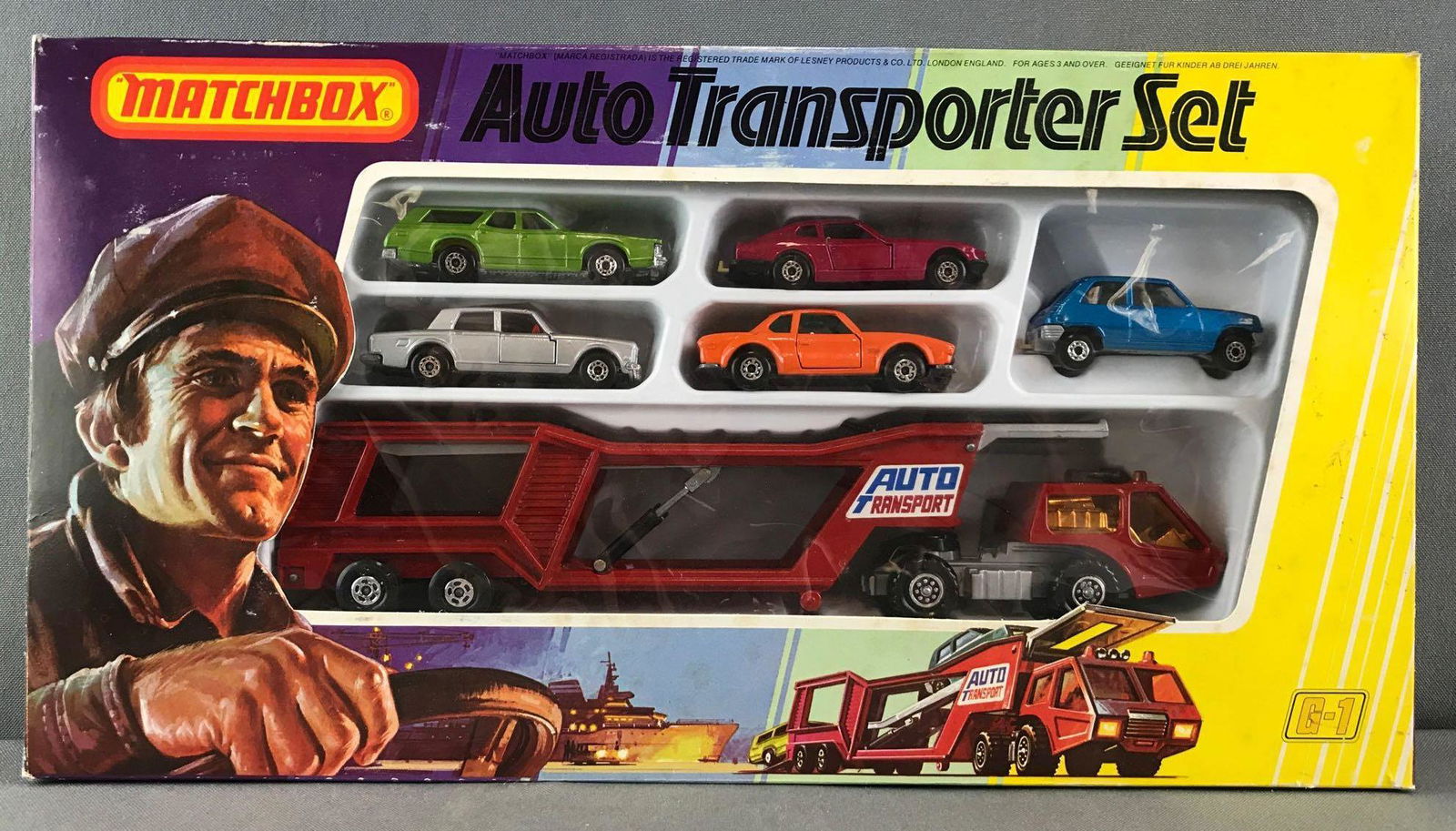 Matchbox G-1 Auto Transporter Set die-cast vehicles (1 of 6)