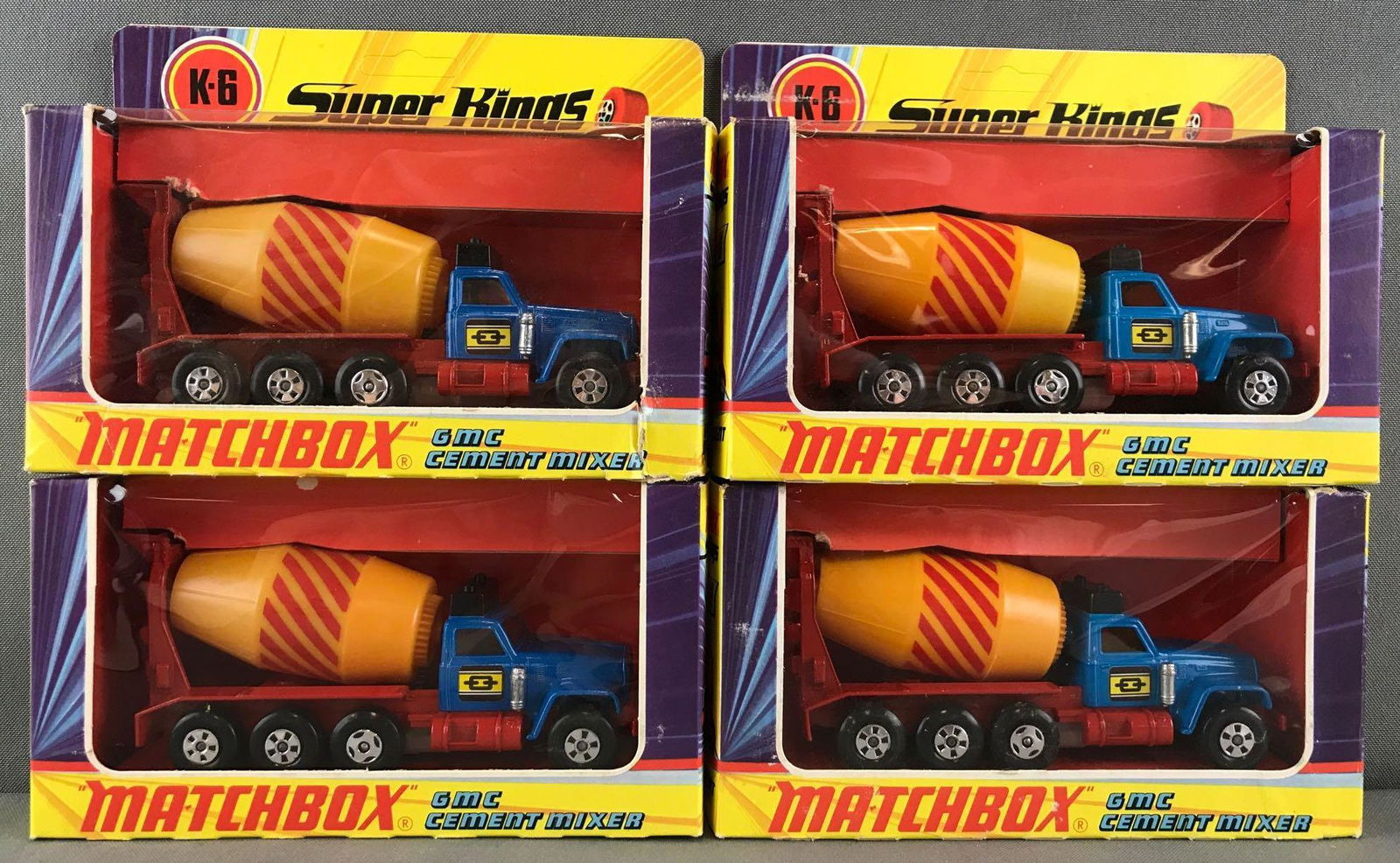 Group of 4 Matchbox Super Kings K-6 GMC Cement Mixer (1 of 6)