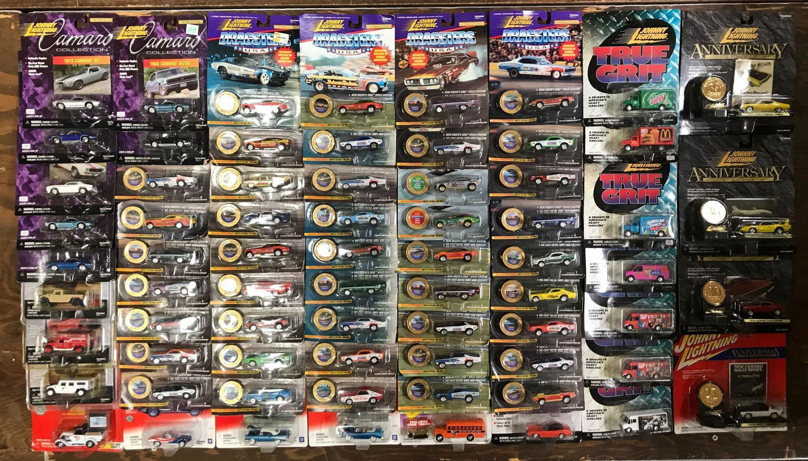 Group of Appx 70 assorted Johnny Lightning die-cast (1 of 7)